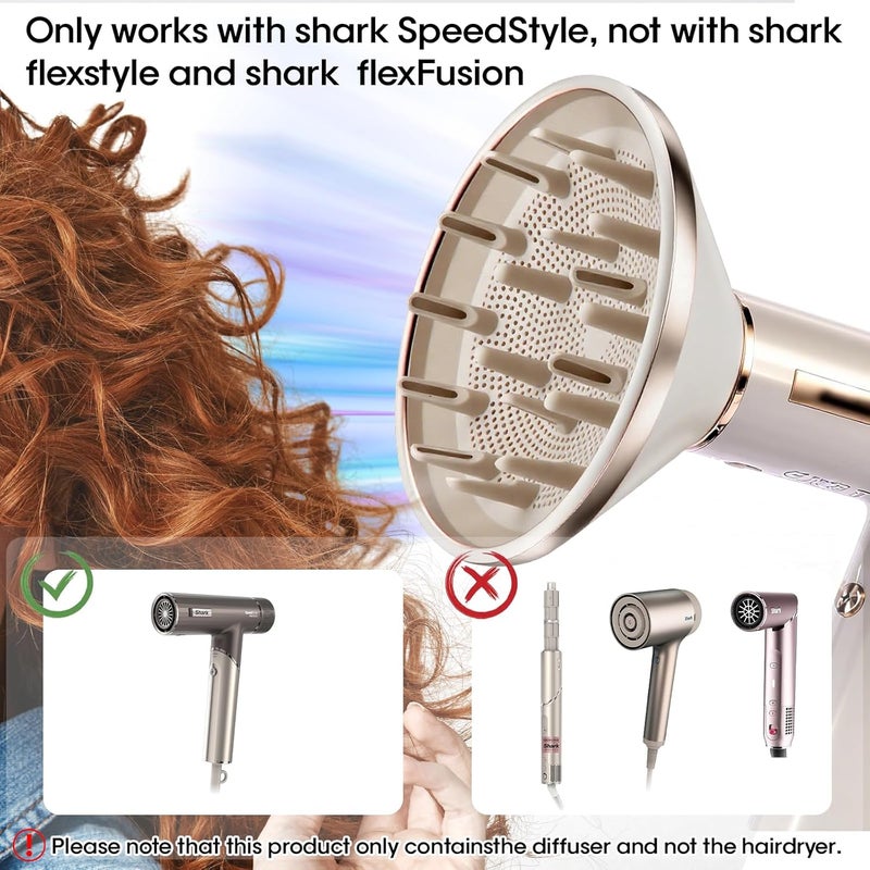 GENCAM موزع مجفف الشعر لشركة شارك SpeedStyle/SpeedStyle Pro، ملحق موزع لمجفف الشعر Shark HD332 HD731 HD301 HD542 HD732 HD331 - Image 2